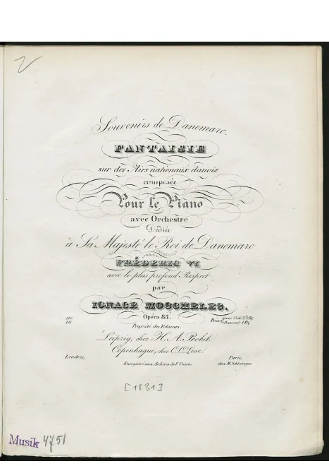 First page of Souvenirs de Danemarc