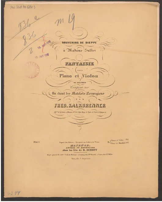 First page of Souvenirs de Dieppe