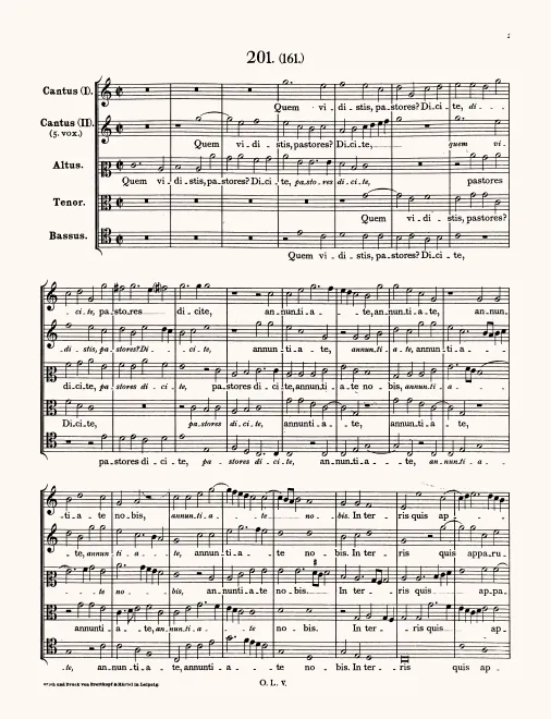 First page of Quem vidistis pastores