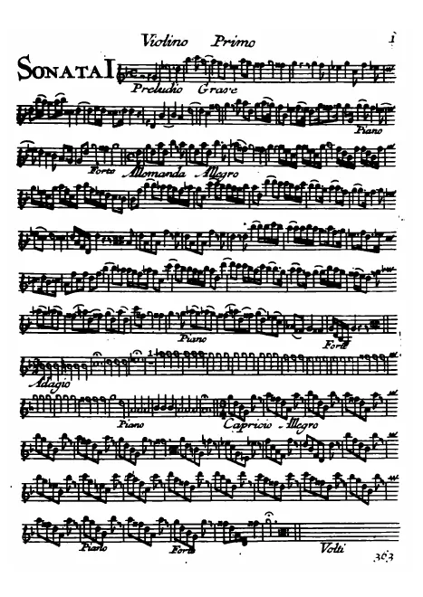 First page of 12 Trio Sonatas