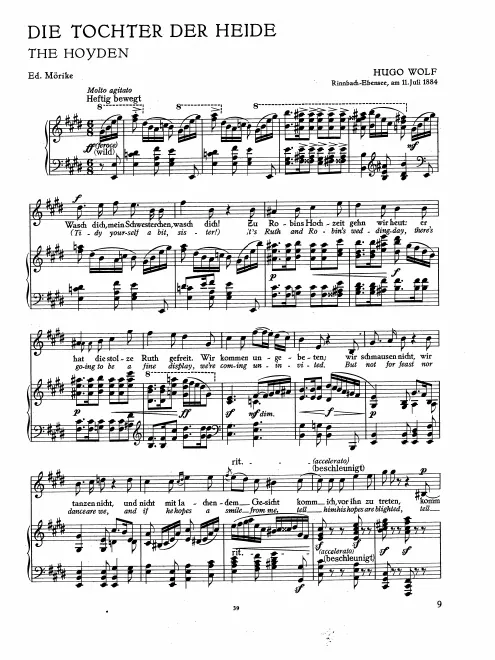 First page of Die Tochter der Heide