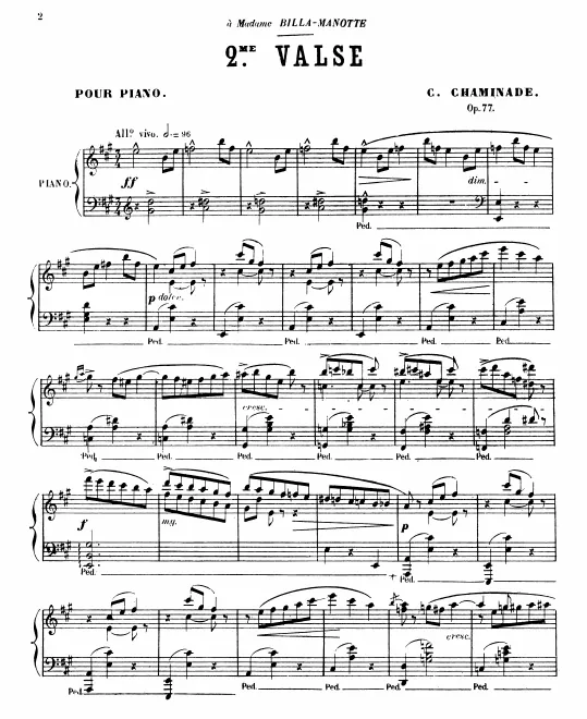 First page of Deuxième valse