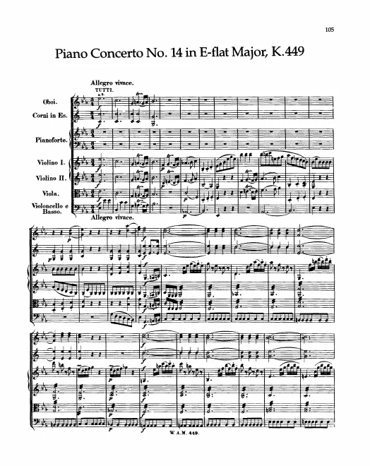 First page of Piano Concerto No.14