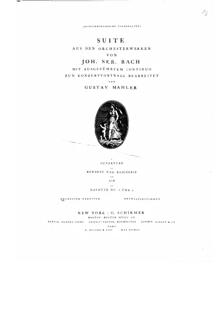 First page of Suite aus den Orchesterwerken