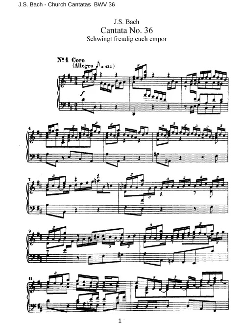 First page of Schwingt freudig euch empor