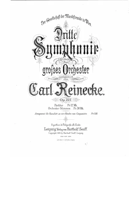 First page of Symphony No.3 in G minor
