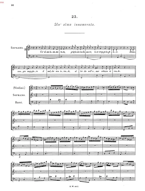 First page of Un' alma innamorata
