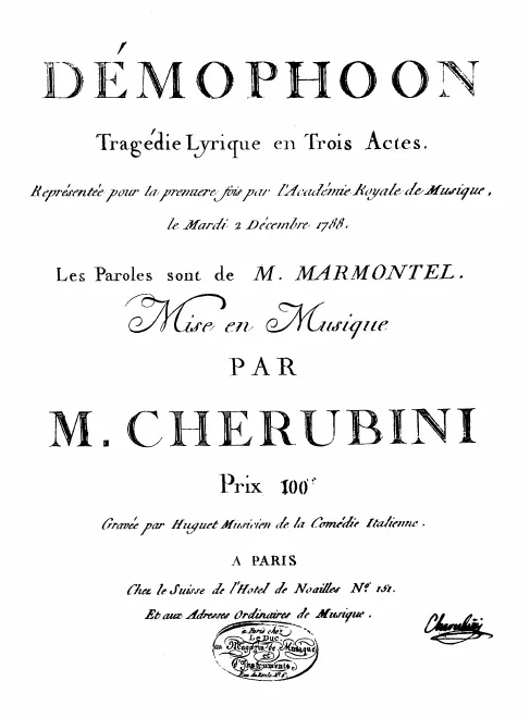 First page of Démophoon