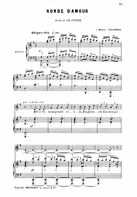 First page of Ronde d'amour