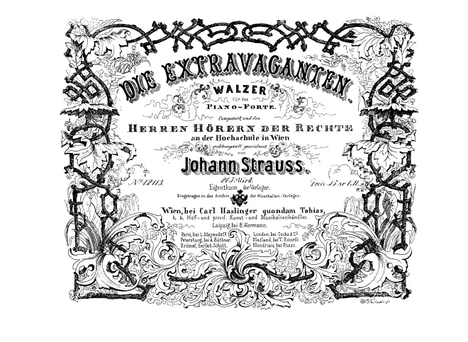 First page of Die Extravaganten Walzer