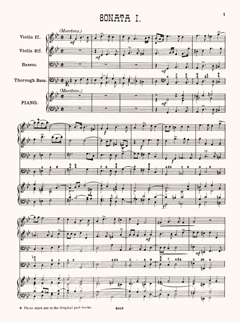 First page of Trio Sonata in G minor