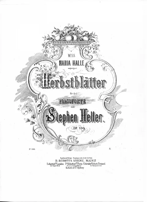 First page of Herbstblätter, Op.109