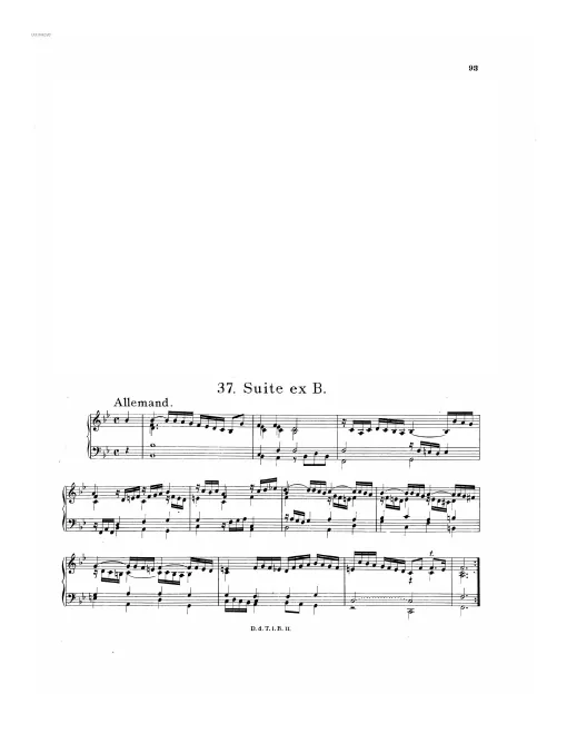 First page of Suite in B-flat major