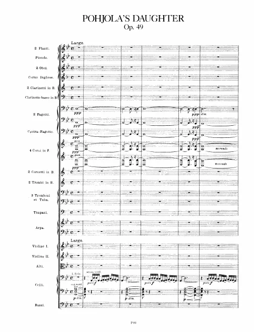 First page of Pohjolan tytär ; Pohjola's Tochter