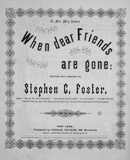 First page of When Dear Friends Are Gone