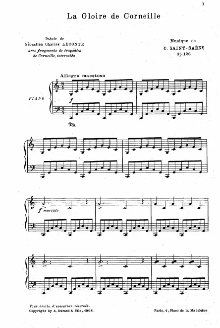First page of La gloire de Corneille