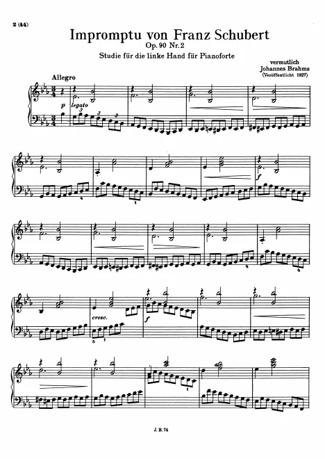 First page of Study for the Left Hand