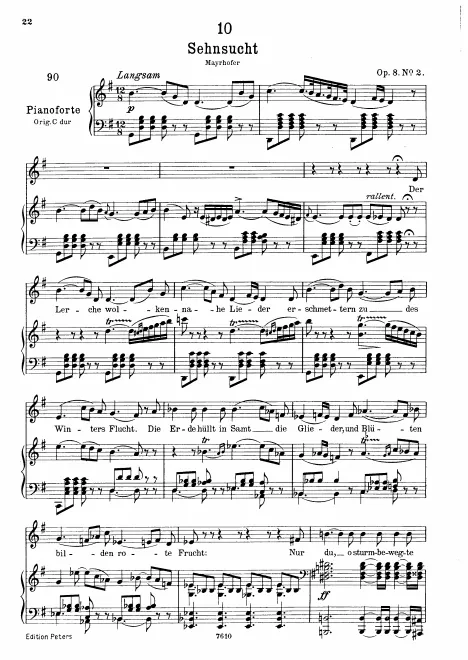 First page of Sehnsucht
