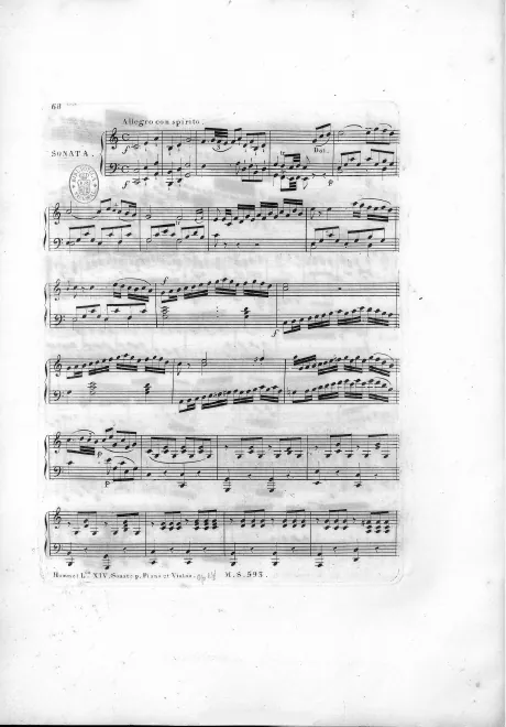 First page of Sonata for Mandolin or Violin and Piano