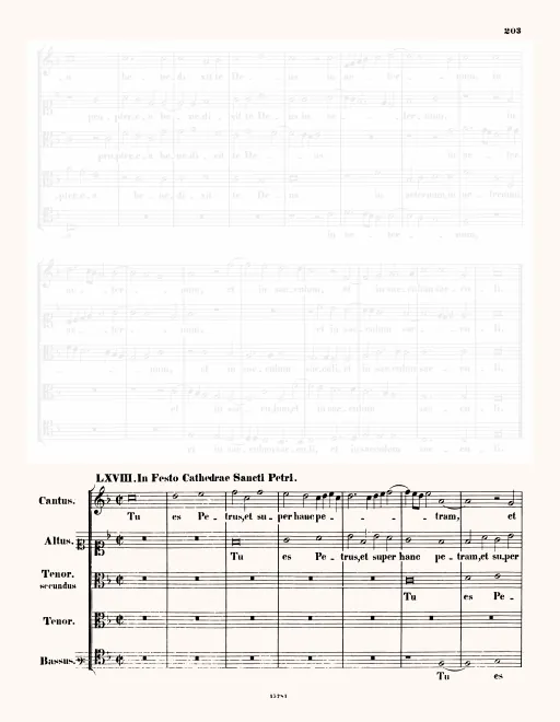 First page of Tu es Petrus