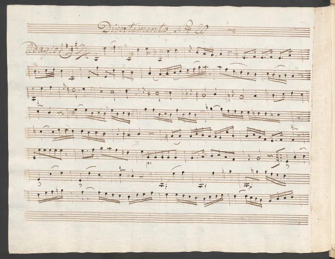First page of Baryton Trio in A major