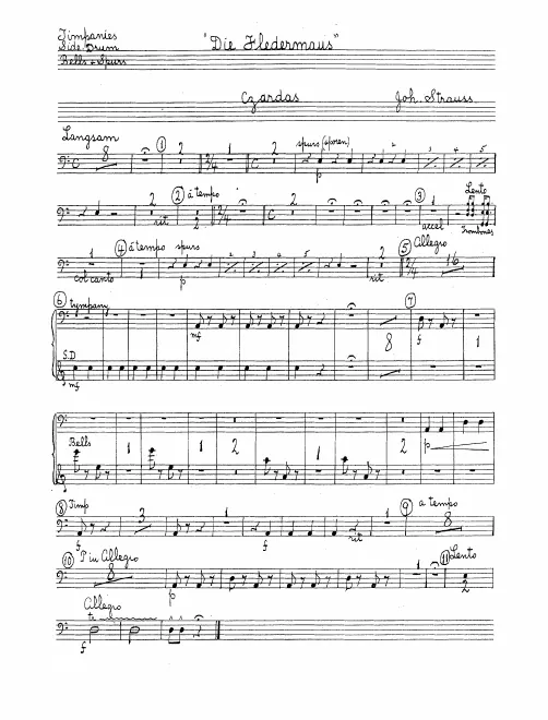 Timpani/Snare Drum/Bells/Tambourine