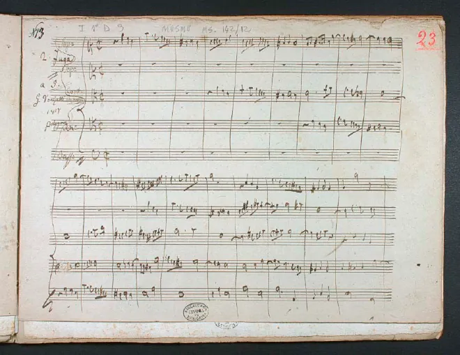 First page of Fugue in 5 Voices
