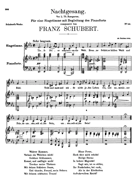 First page of Nachtgesang