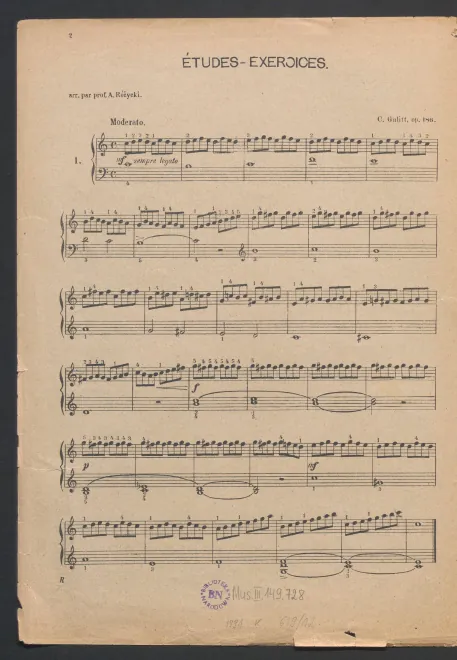 First page of Geläufigkeits-Etuden : für Anfänger im Clavierspiel = Velocity studies for beginners