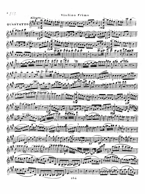 First page of String Quartet