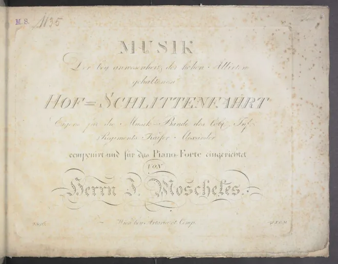 First page of Musik bei der Hof-Schlittenfahrt