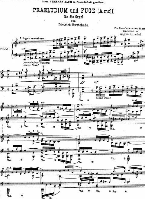 First page of Prelude in A minor