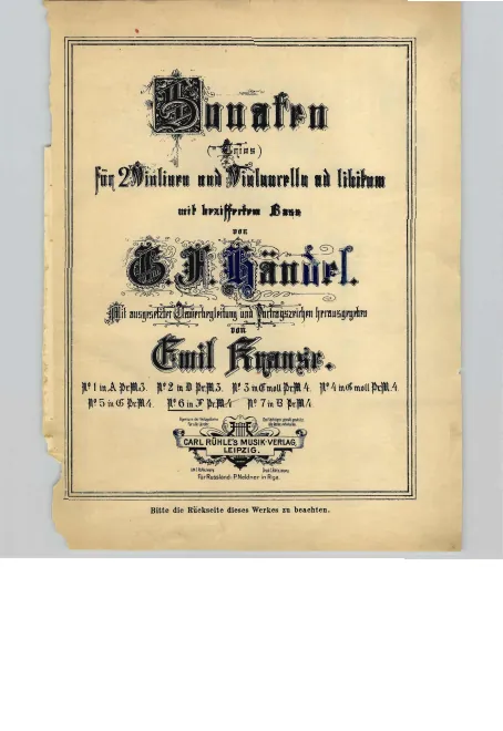 First page of Trio Sonata in F major