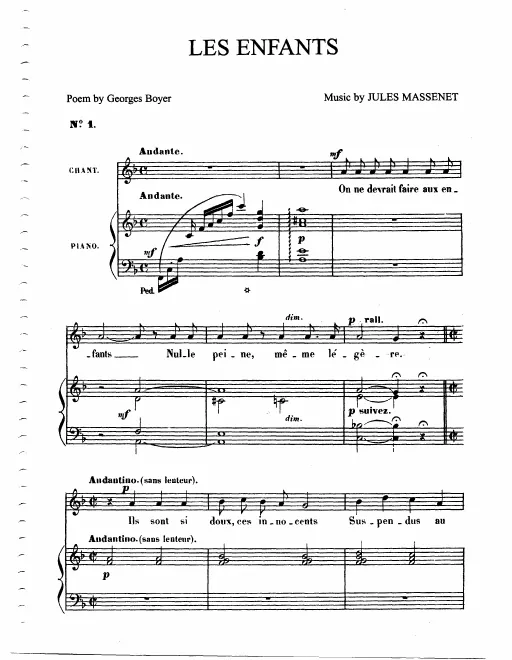 First page of Les enfants