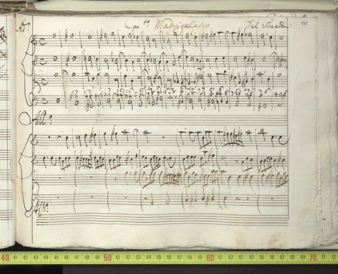 First page of Concerto for Strings in D minor 'Madrigalesco'