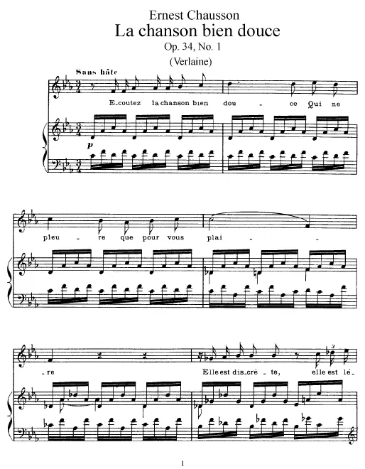 First page of Deux Poèmes