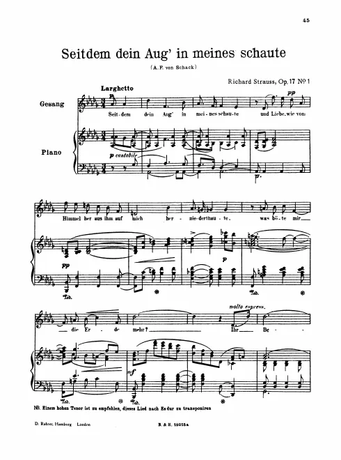First page of 6 Lieder von Adolf Friedrich Graf von Schack