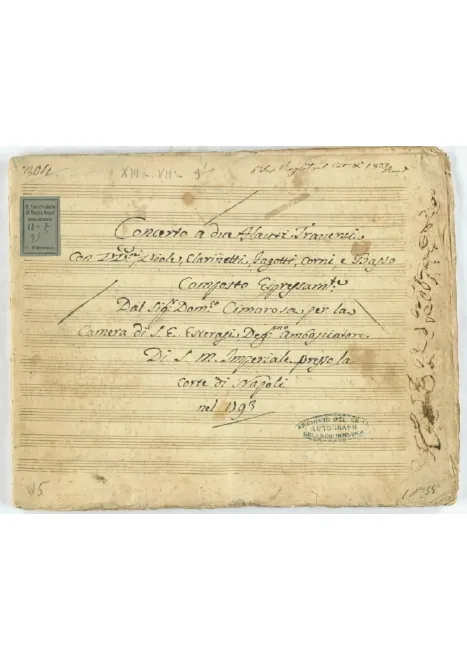 First page of Concerto for 2 Flute in G major