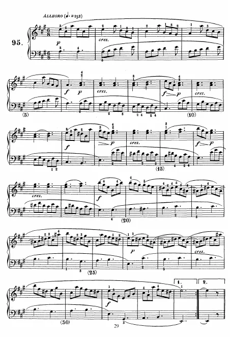 First page of Keyboard Sonata in A major