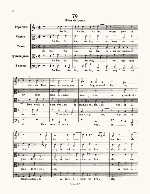 First page of Au feu, au feu, venez moy secourir