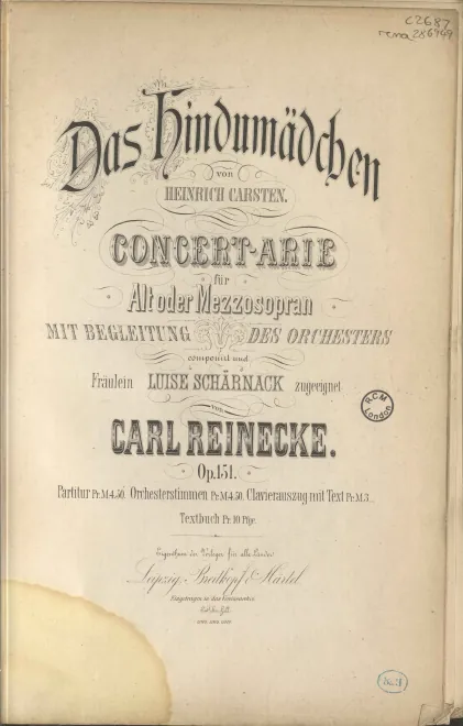 First page of Das Hindumädchen