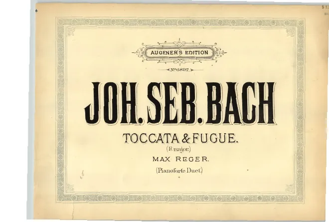 First page of Toccata and Fugue in E major