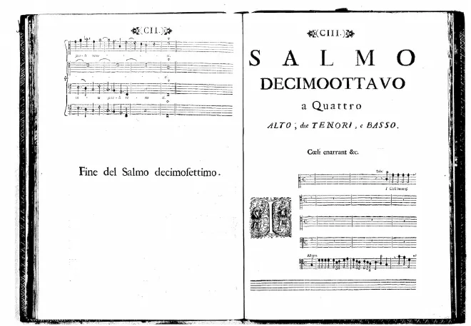 First page of I cieli immensi narrano