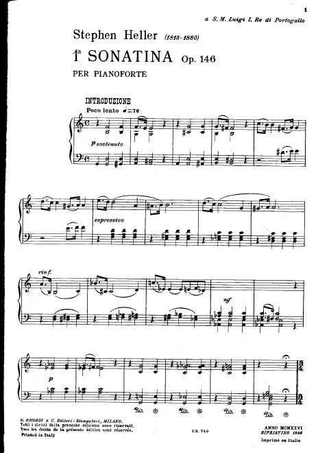 First page of Piano Sonatina No.1, Op.146