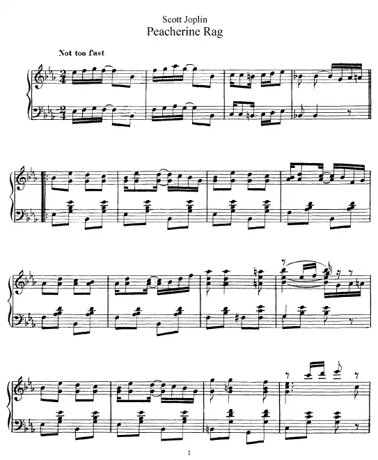 First page of Peacherine Rag
