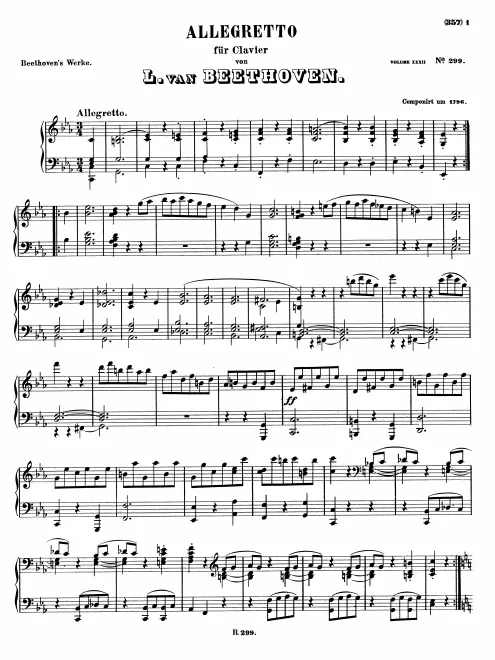 First page of Allegretto