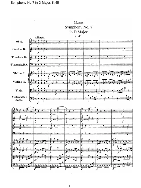 First page of Symphony No.7