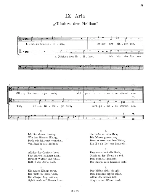 First page of Glück zu dem Helikon