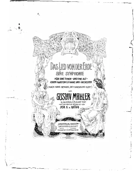 First page of Das Lied von der Erde