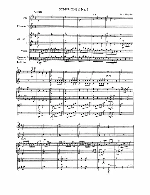 First page of Symphony No.3 in G major